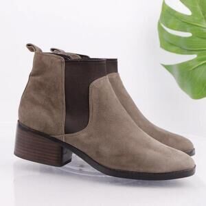 Cole Haan Womens Osteen Boot Size 6 GrandOs Chelsea Bootie Tan Suede Block Heel